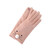 APG1205 Korean Style Fresh Solid Color Suede Glove with Cat Pattern and Capacitive Fingers