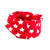 APC1203 Babies' Red 100% Cotton Pullover Scarf with White Star Pattern