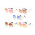 SUS1171 Vintage Metal Frame Sunglasses with  Curved Leg for Women