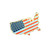 FPM1235 Elegant Lapel Pin with Gold-plate Rim