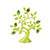 HAC1518 Tree-shape Photo Frame with 6 Colorful Ladybug Fridge Magnet