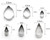 HAC1612 Flower & Leaf Shaped Cookie Cutter Set, 12 Pcs