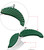 SUC1482 Green Leaf Shaped Keychain Knife