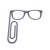 FPE1465 Glasses Shape Bookmark Paper Clip