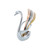 HOM2032 Swan Shape Metal Fruit Fork Set