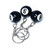 DIG2029 Multifunctional Billiard Shape ABS LED Keychain