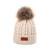 CLO3050 Lovely Kids Knitted Hat with Detachable Hair Ball