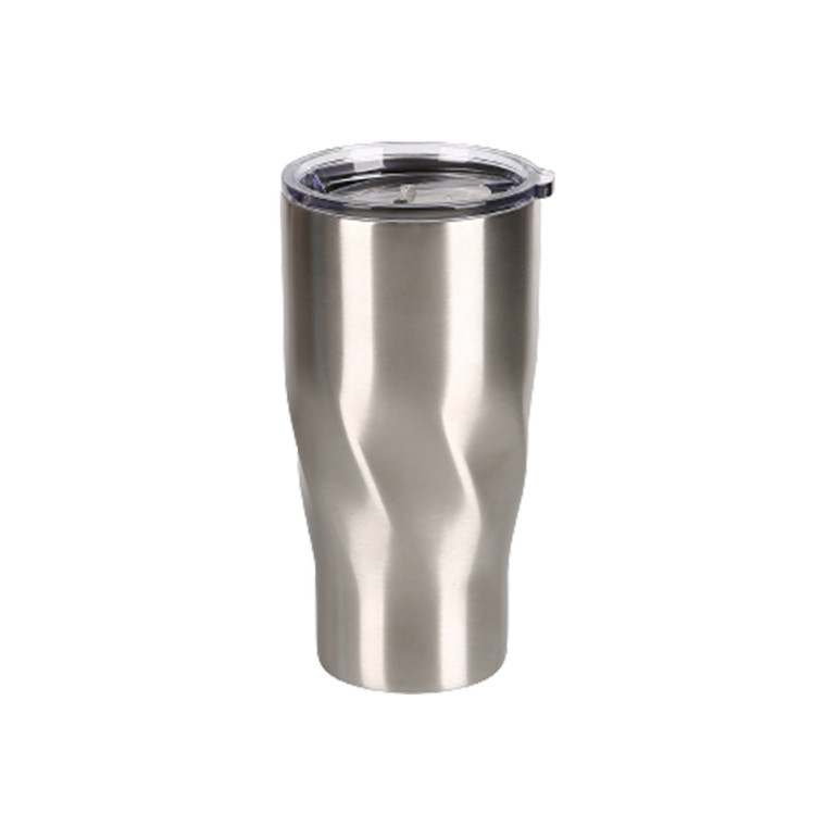 HOM3538 Twist Shape Vacuum Stainless Steel Mug, 20OZ