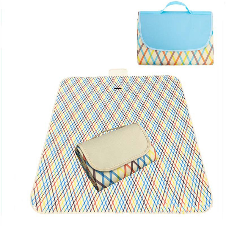 SPO3350 600D Oxford cloth Plaid  Picnic Blanket