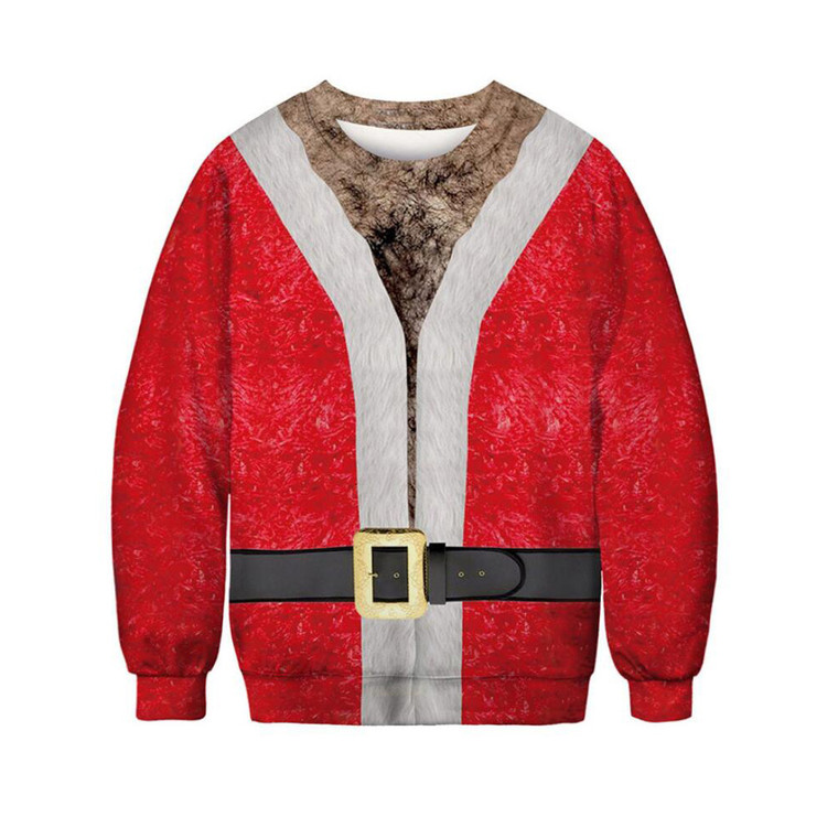 CLO3027 3D Round Neck Long Sleeve T-shirt