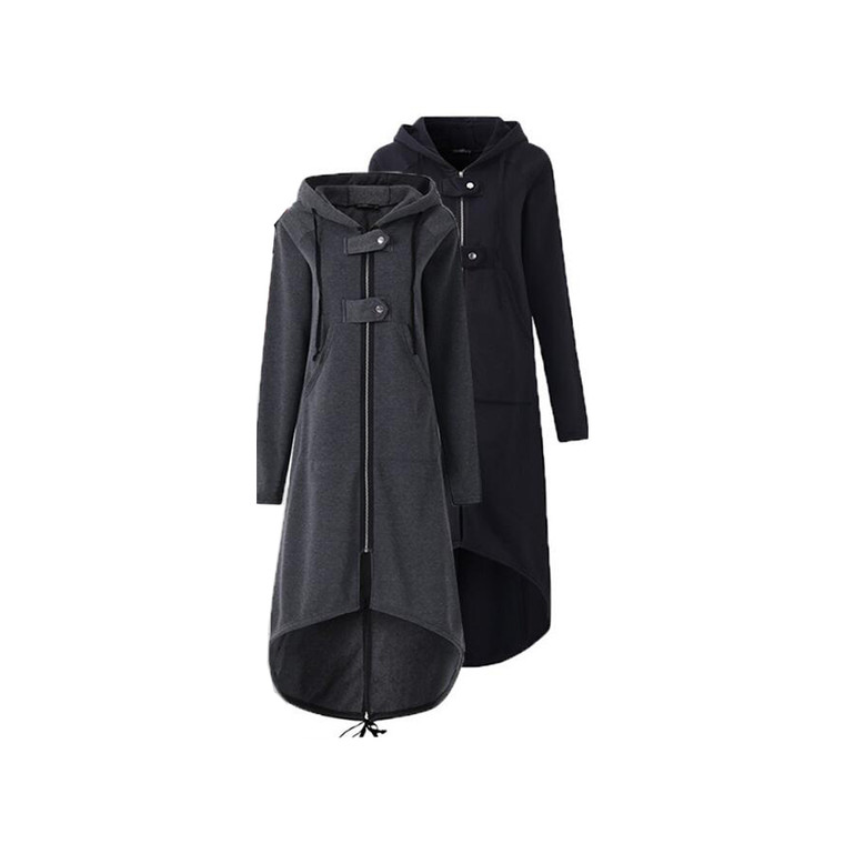 CLO3029 Hooded Trench Coat