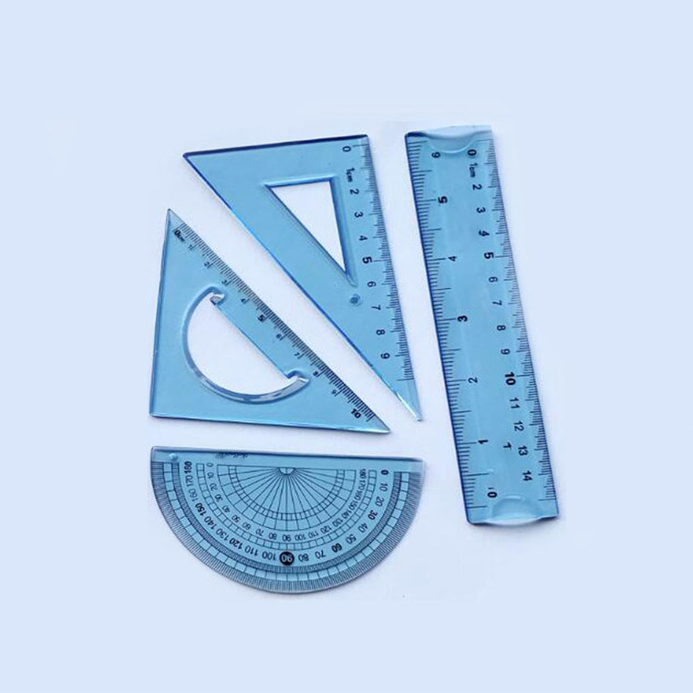 OFF3041 4 Pieces Transparent Stationery Ruler Set 