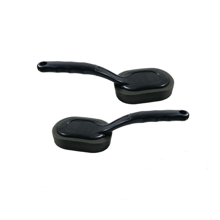 HOM2169 Car Tire Wax Brush Long Handle Sponge Brush Polishing Brush Imported Polyester Cotton