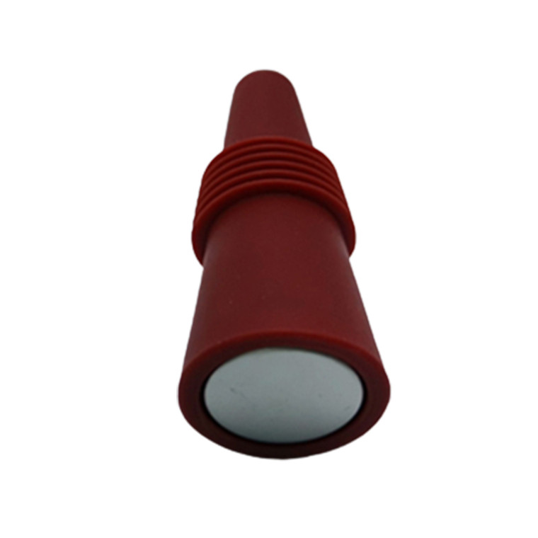 HOM3483 Silicone Stainless Steel Bottom Wine Bottle Stopper