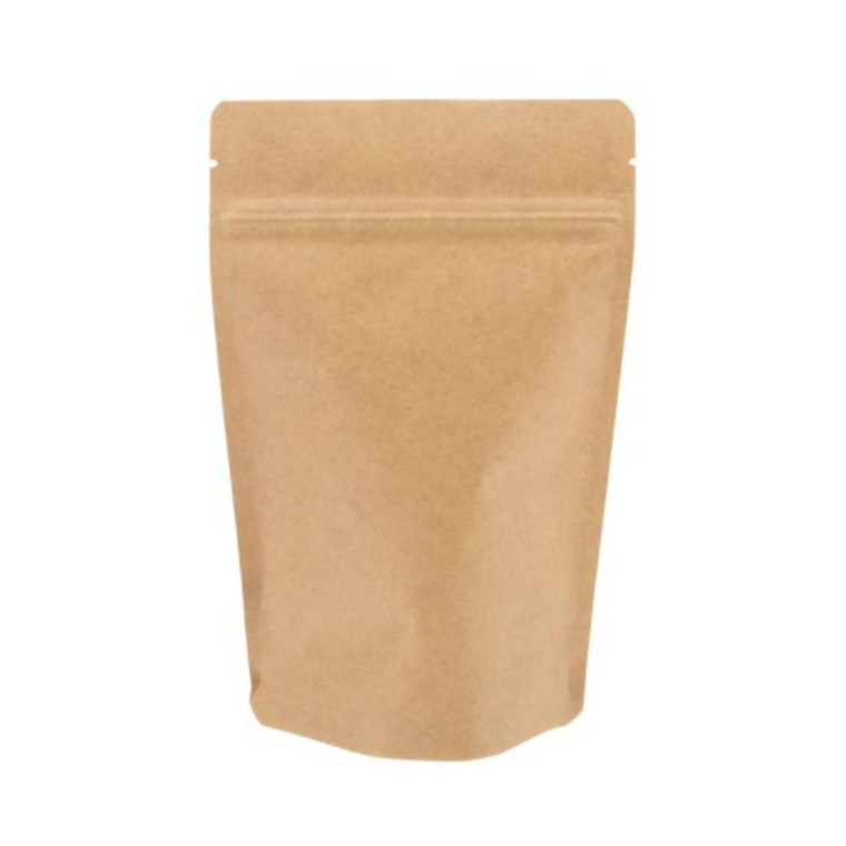 MOR3694 Kraft Paper Stand Up Ziplock Bag