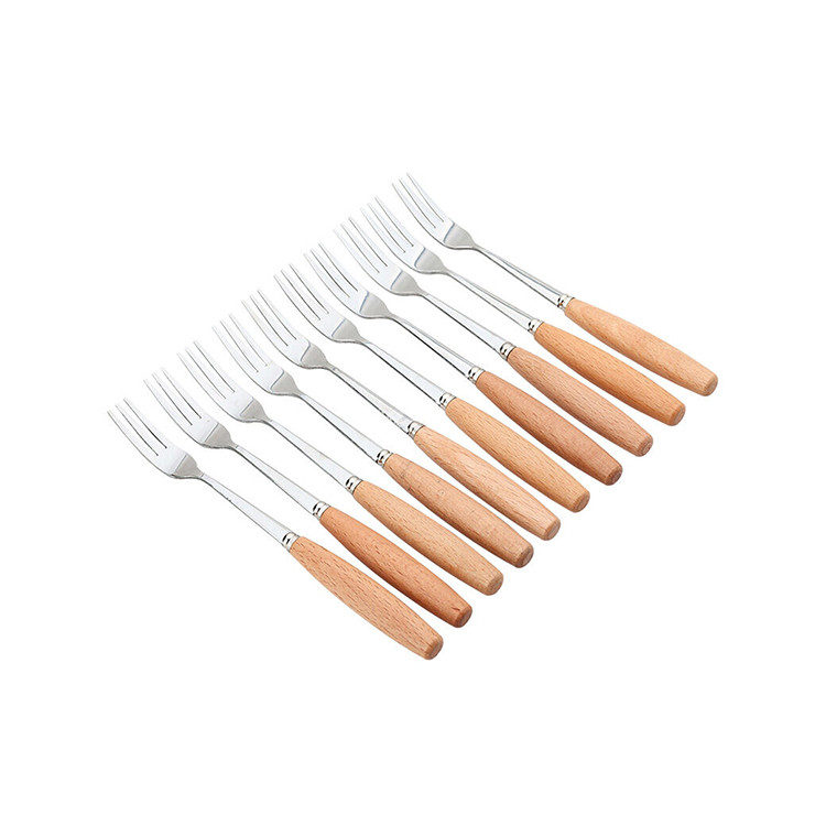 BWS1146 Wood Handle Stainless Steel Cutlery Fork