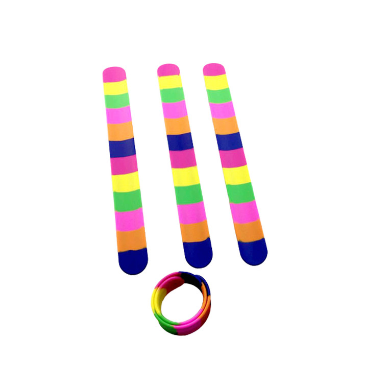 SPO4107 Rainbow Silicone Slap Bracelet