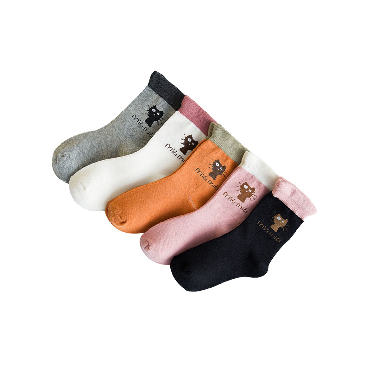 APS1122 Children Soft Kitty Pattern Socks