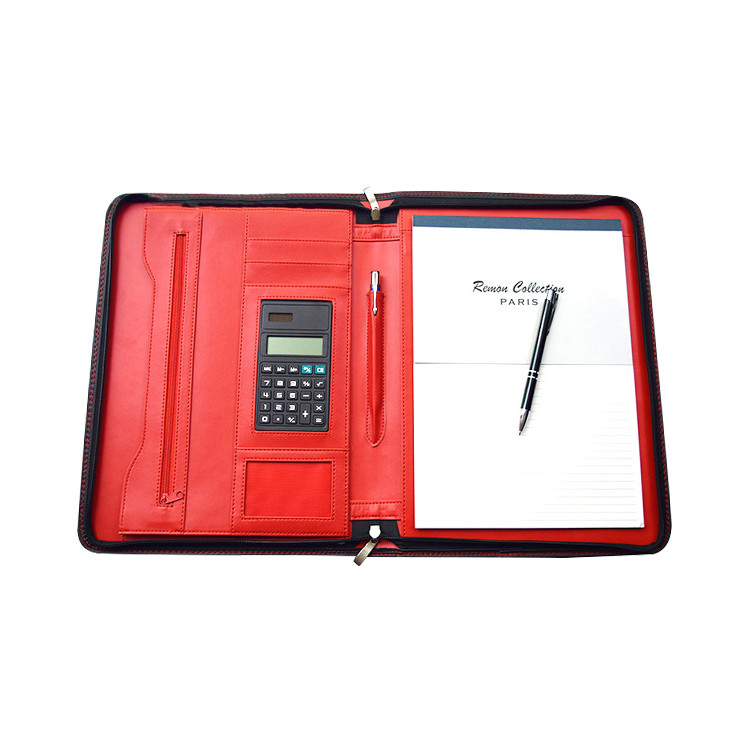 FPD1140 PU Leather Porfolio with Zipper Designed