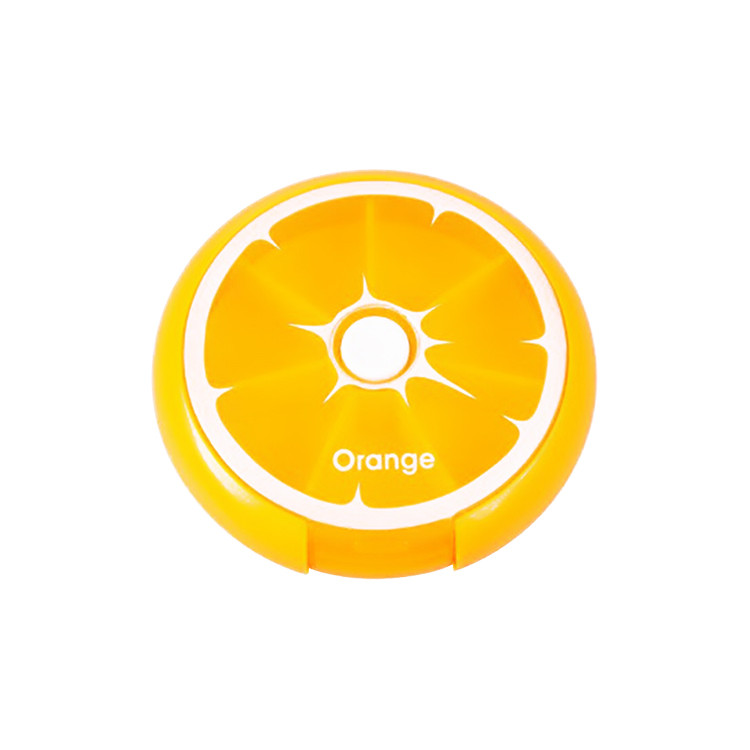 HAL1138 Rotating Lemon Slice Shaped Weekly Pill Organizer