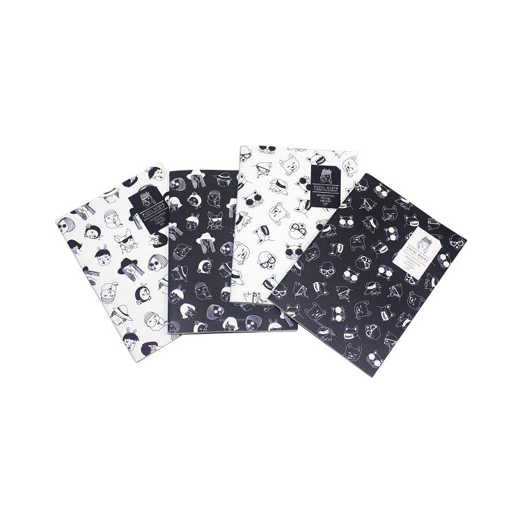FPN1114 Hardcover Notebook with Cartoon Face Pattern, 40 Sheets