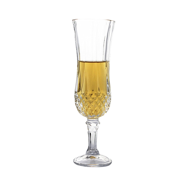 BWG1179 Outward-mouth Tulip Glass with Diamond-cut