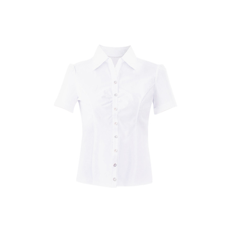 APD1113 Women's Slim Fit Buttondown Short Sleeve Blouse