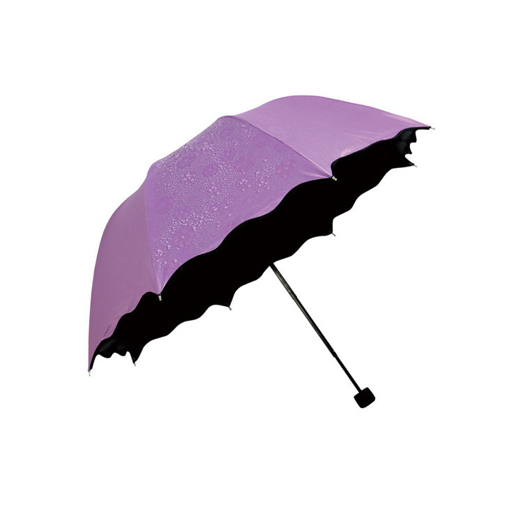 SUT1113 Tri-Fold Umbrella with Magic Flower Pattern-43"