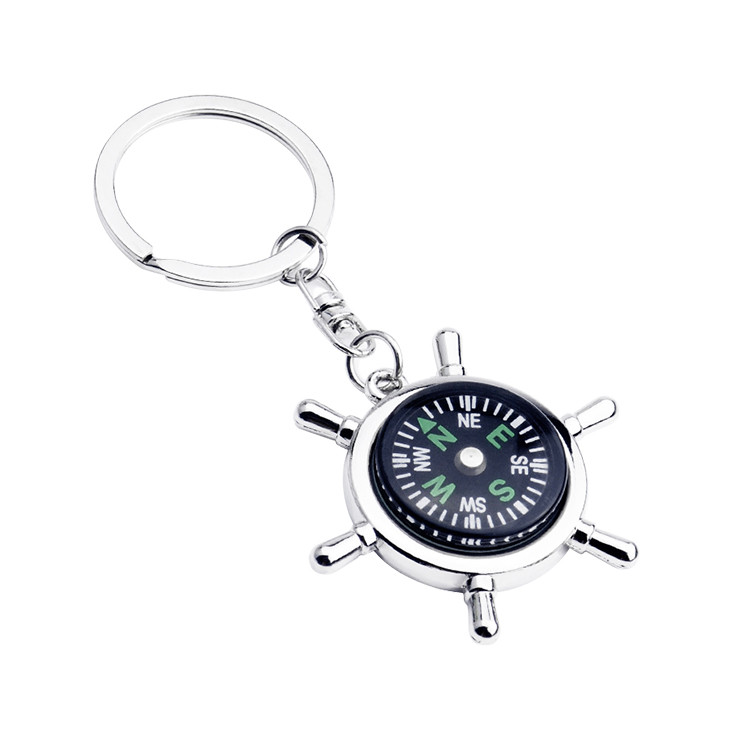 HAK1159 Metal Compass Keyring