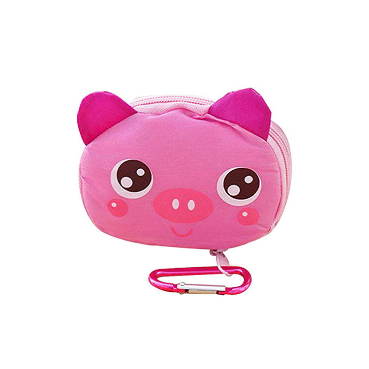 HAS1116 Piggy Folding Shopping Tote with Hook