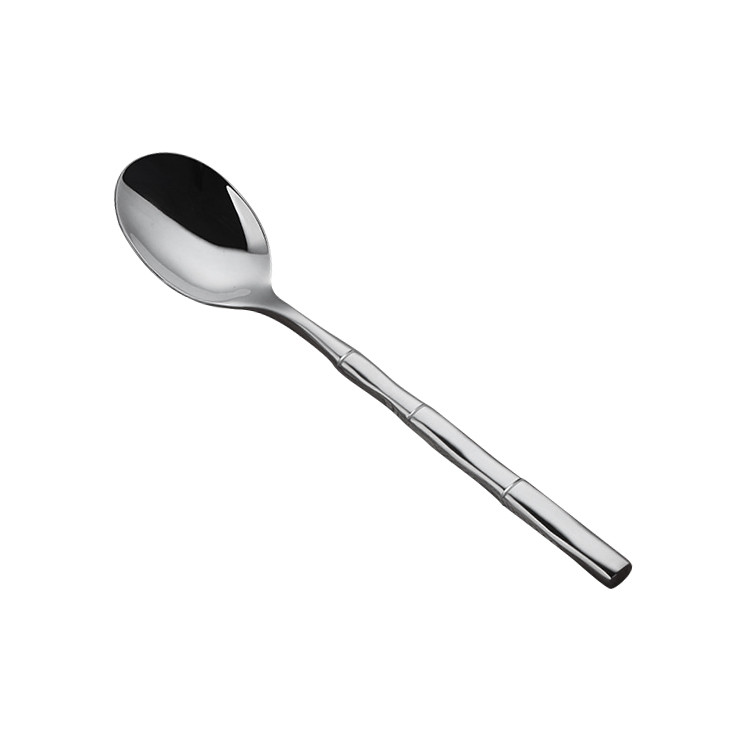 BWS1203 Solid Handle with Bamboo Joint Design Dining Spoon
