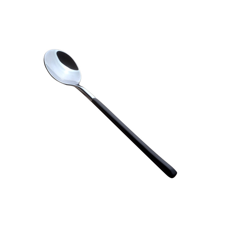 BWS1244 Oval-bowl Dining Spoon with Black Handle