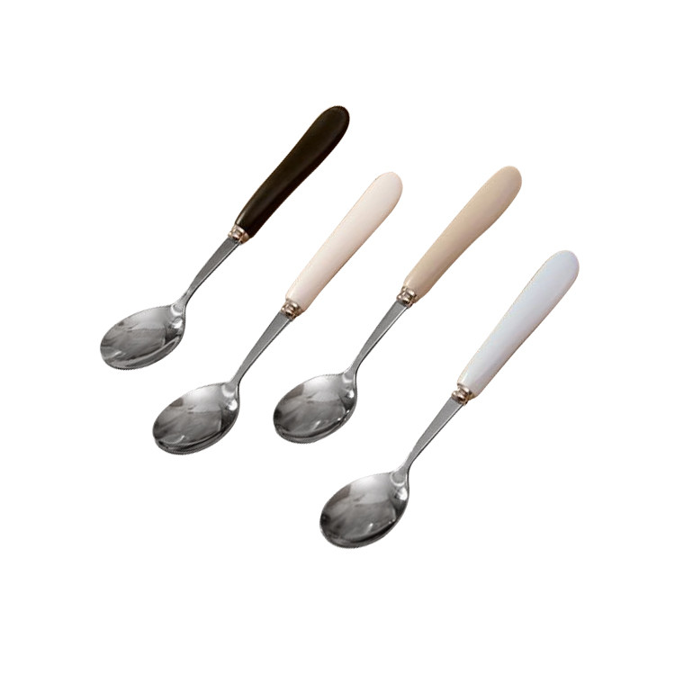 BWS1391 Stainless Steel Coffee, Tea Spoon with Long Porcelain Handle