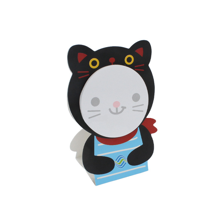FPS1130 Cute Cat Shaped Sticky Notes with Stand