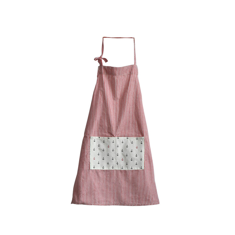 APA1135 Japanese Style Pinstripe Apron with Big Pocket