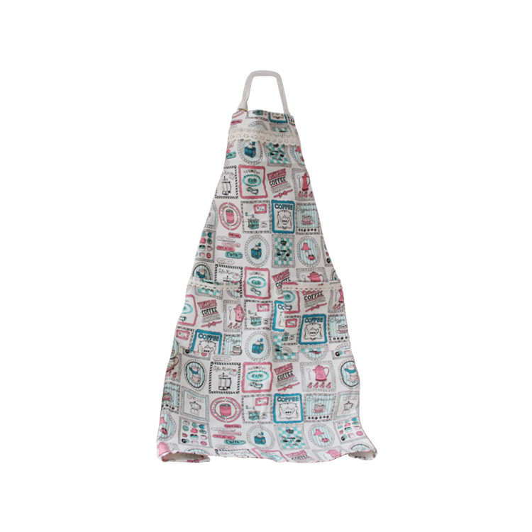 APA1140 Japanese Style Floral Print Apron with Two Front Pockets