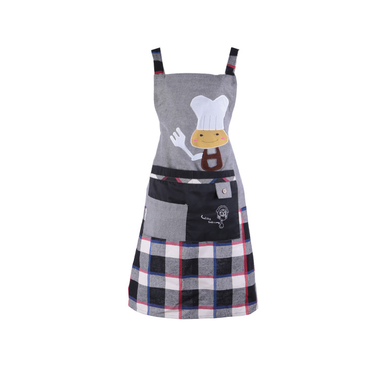APA1148 Trendy Nifty Linen Apron with Cute Pattern