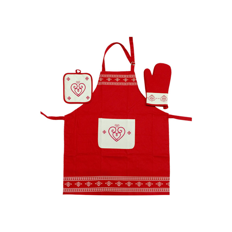 APA1153 Exquisite Apron, Baking Glove, and Potholder Gift Set