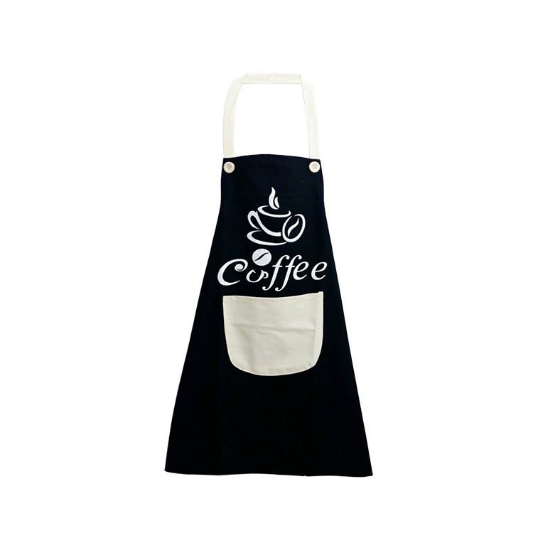 APA1209 Korean Style Simple Dual-color Apron with Convenience Pocket