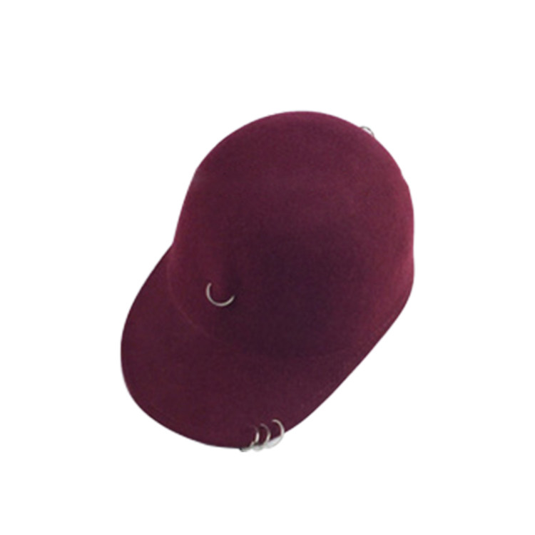 APH1269 Women's Woolen Felt Cap with Iron Hoop Design