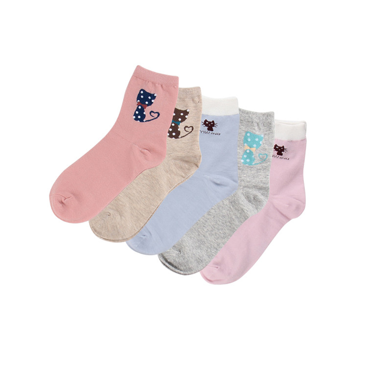 APS1246 Cartoon Bear Women Cotton Sock