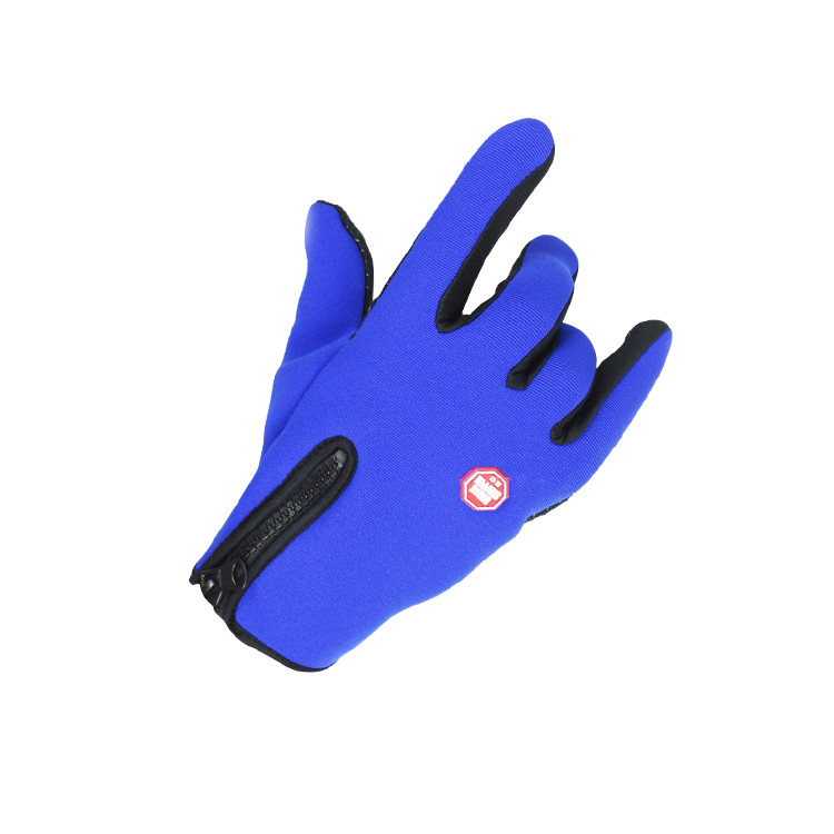 APG1148 Zip-up Unisex Cotton Cycling Glove with Capacitive Fingers