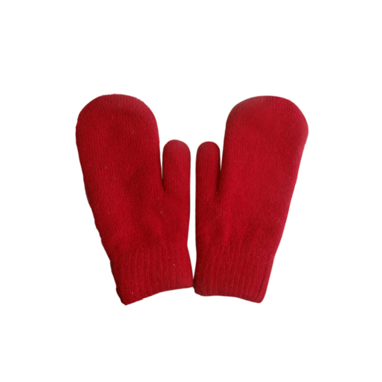 APG1150 Big Children's Solid Color Woolen Mitten