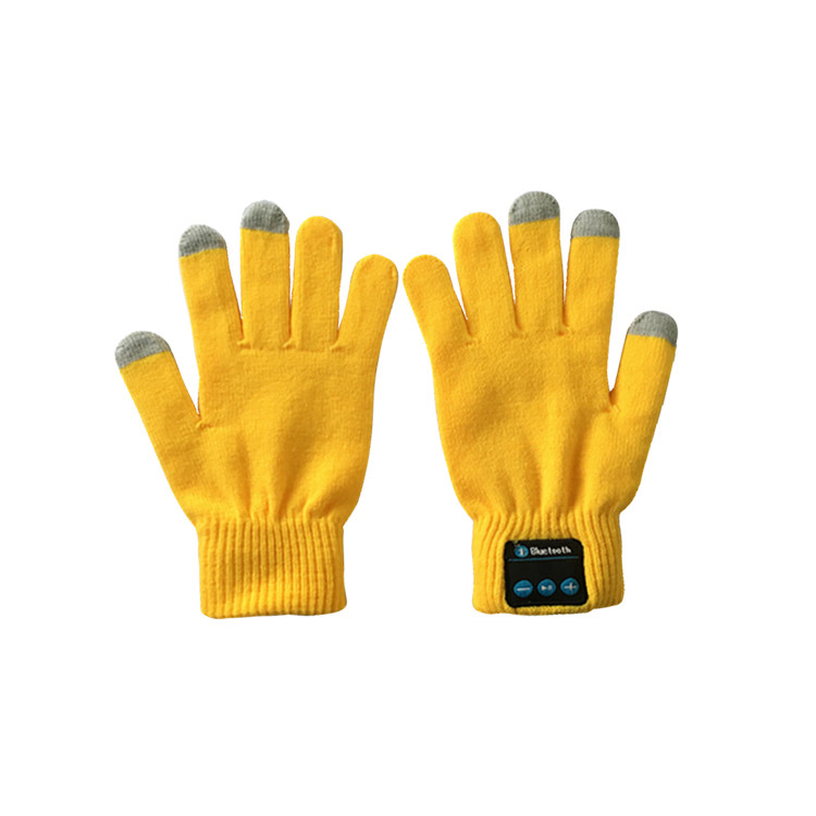 APG1151 Multi-purpose Solid Color Knitted Glove with Bluetooth Function and Capacitive Fingers