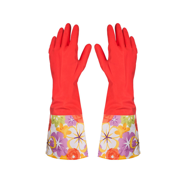 APG1168 Practical Rubber Cleaning Glove with Interior Fleece and Extended Cuff