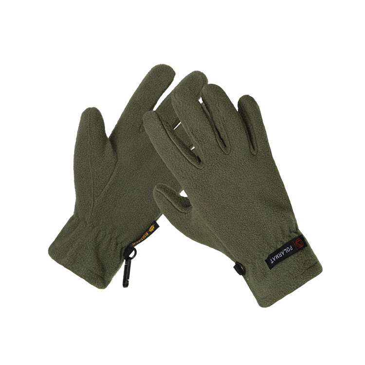 APG1170 Unisex Solid Color Polar Fleece Glove with Anti-loss Lock