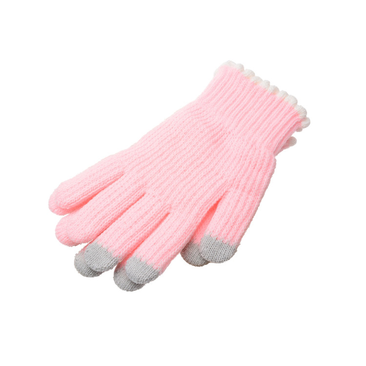 APG1172 Solid Color Knitted Glove with Capacitive Fingers