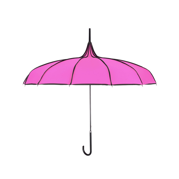 SUT1158 Retro Pagoda Umbrella with Hook Handle-44"
