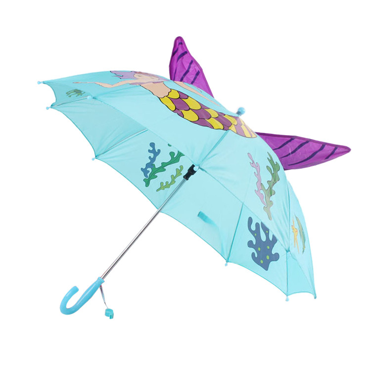 SUT1183 Cartoon Mermaid Straight Umbrella-37"