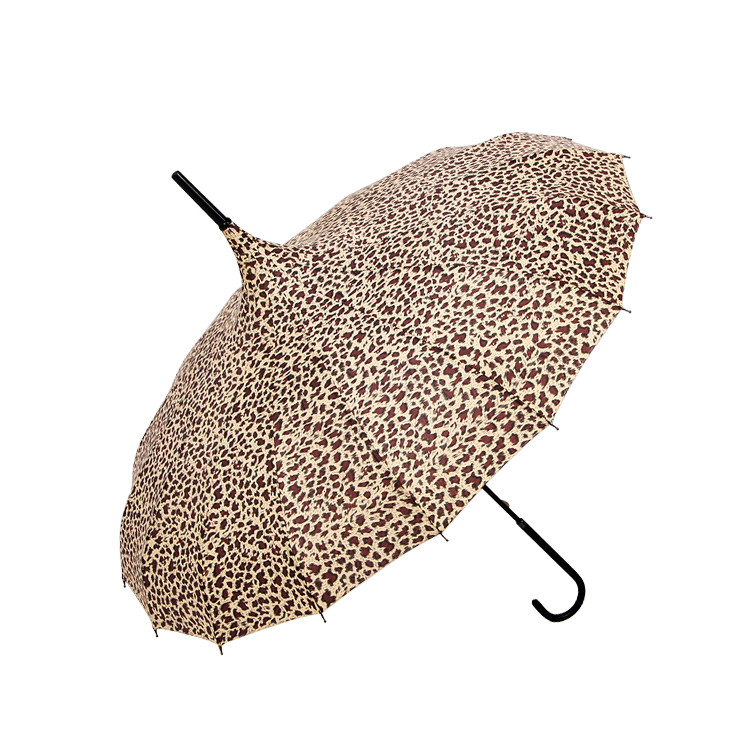 SUT1208 Pagoda Leopard Print Umbrella Tote-43"